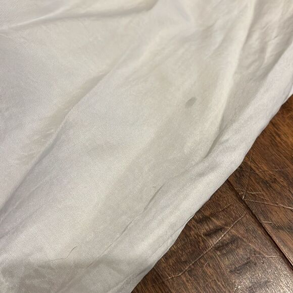 ZARA White Fillsens Crop 1/2 Button-Up Henley, M! - Picture 9 of 9